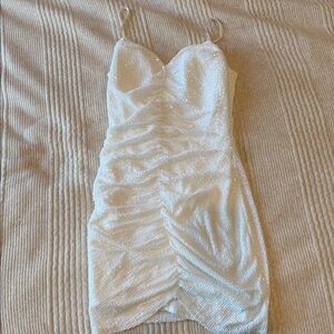 Lulu's Ivory Sequin Dress